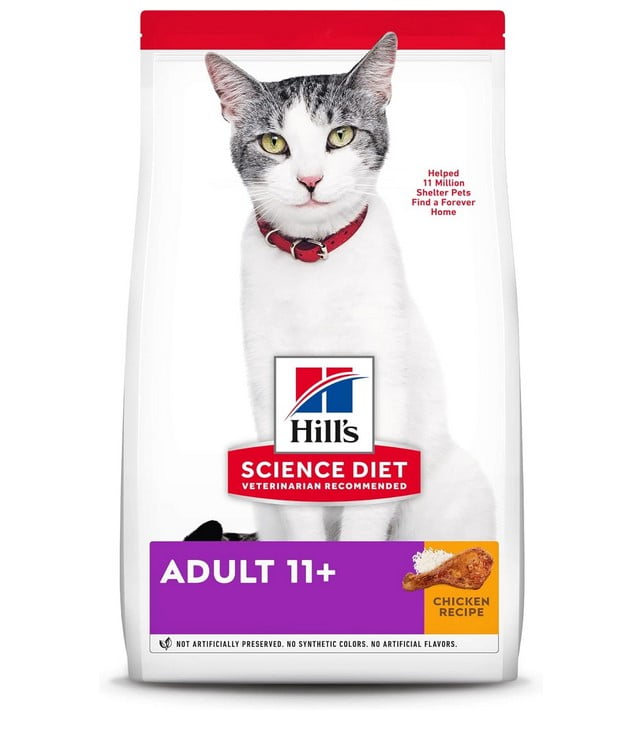 Hill's Science Diet Dry Cat Food, Adult 11+ for Senior Cats