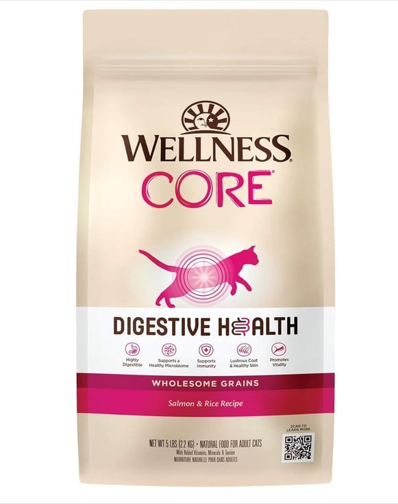 Wellness CORE Digestive Health Salmon & Rice Dry Cat Food